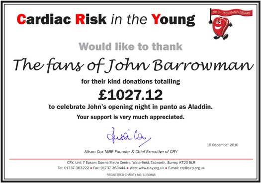 thank you certificates for donation