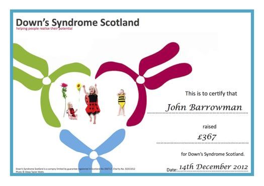 DS Scotland certificate