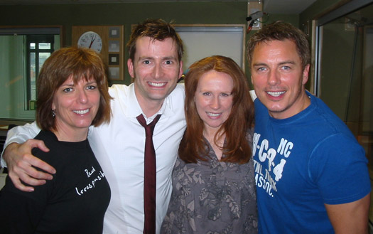 John, Carole, Catherine Tate and David Tennant