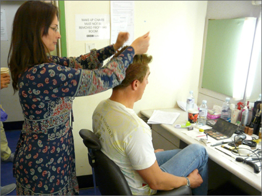 John in hair and makeup