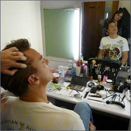 John in hair and makeup