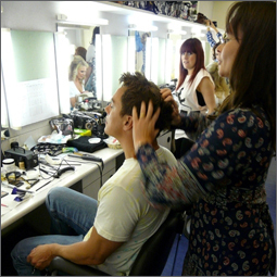 John in hair and makeup