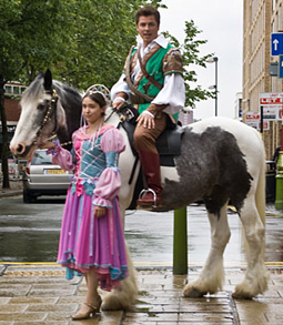 Robin Hood on horseback